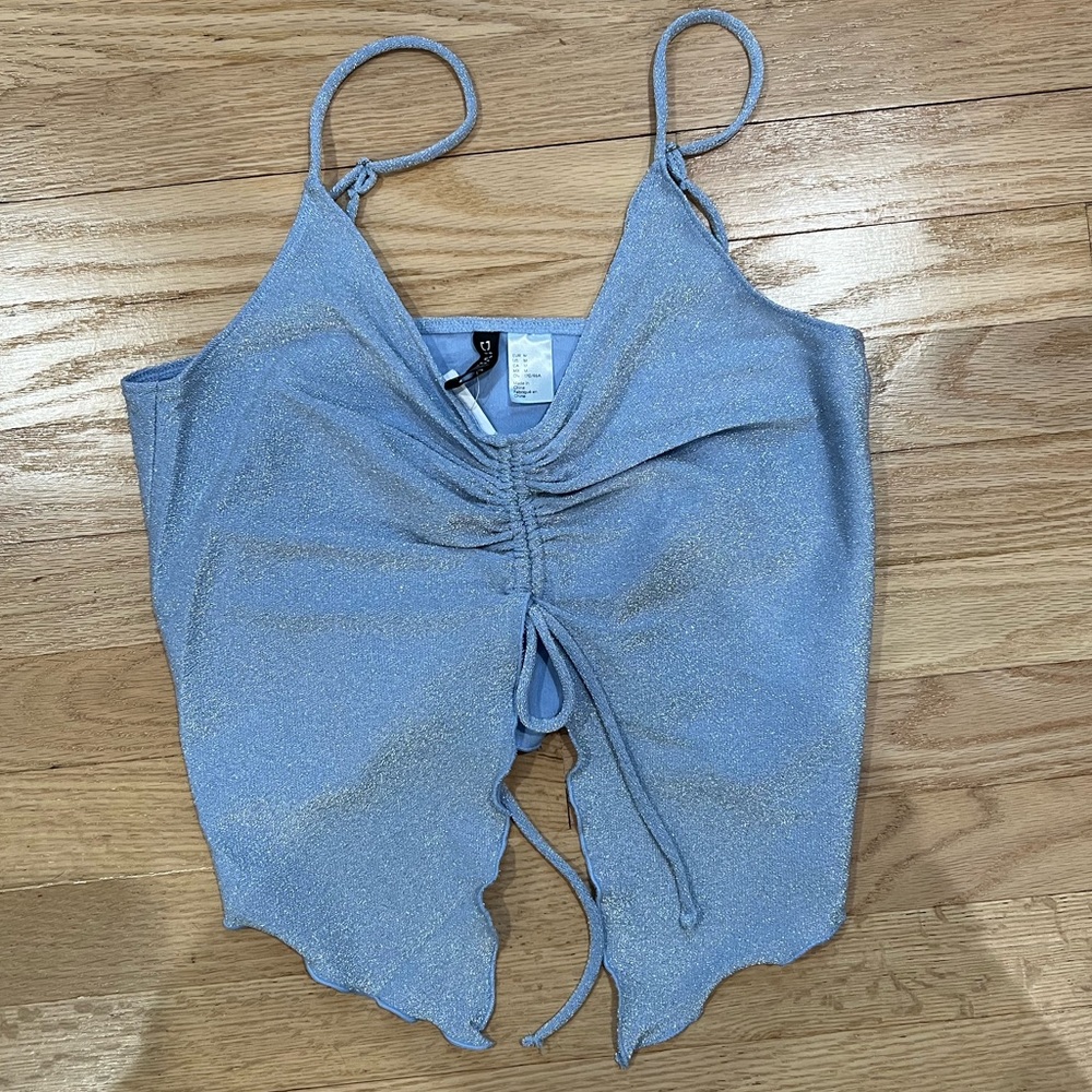 Sparkly Blue Crop Top H&M